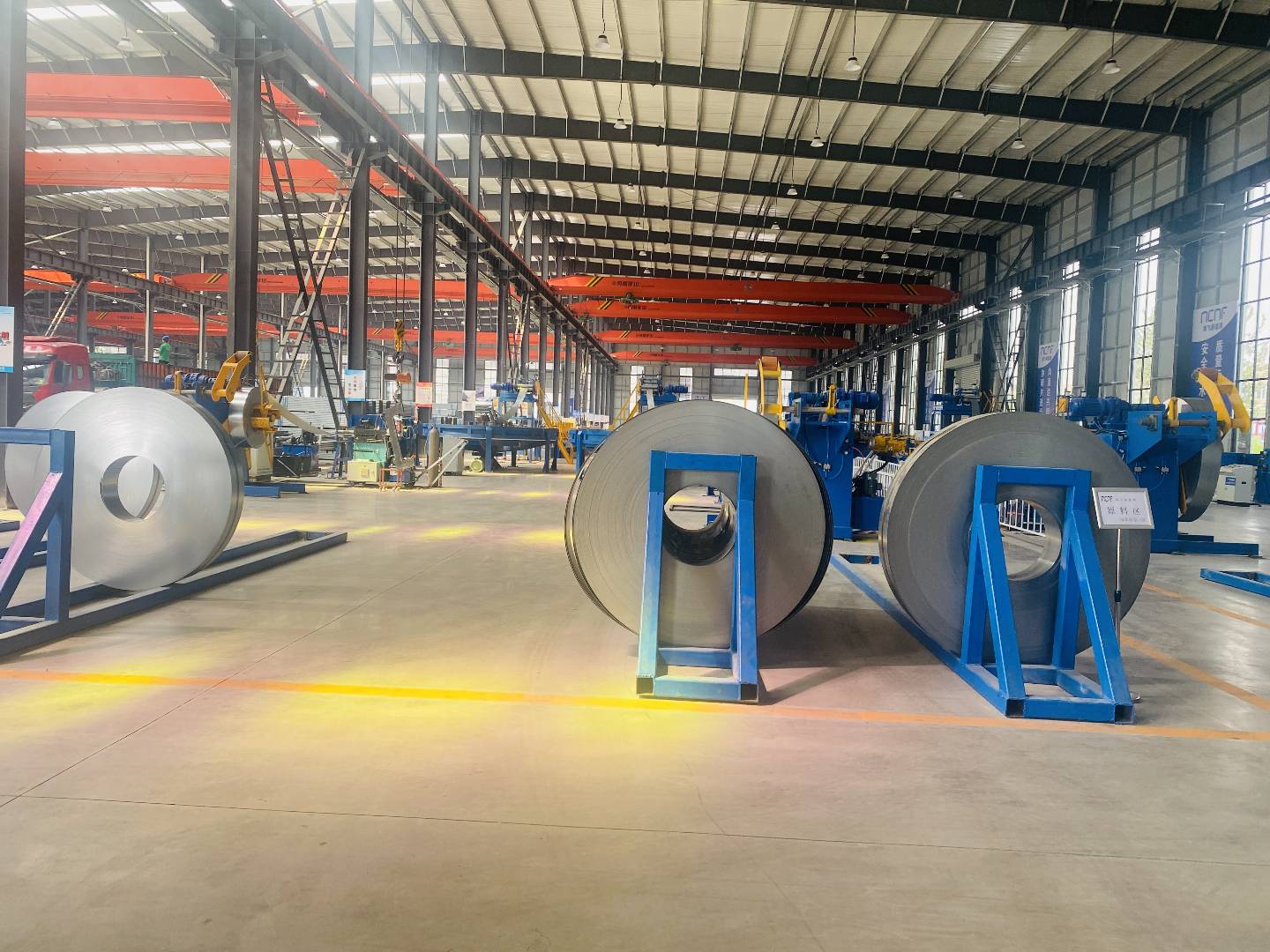 Production line for aluminum profiles